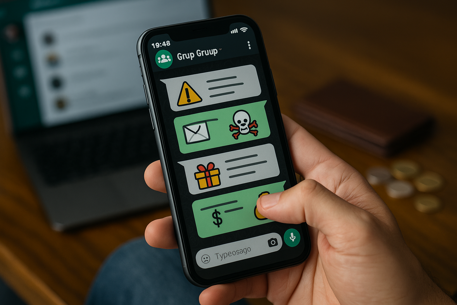 Sinais de Golpe em Grupos de WhatsApp